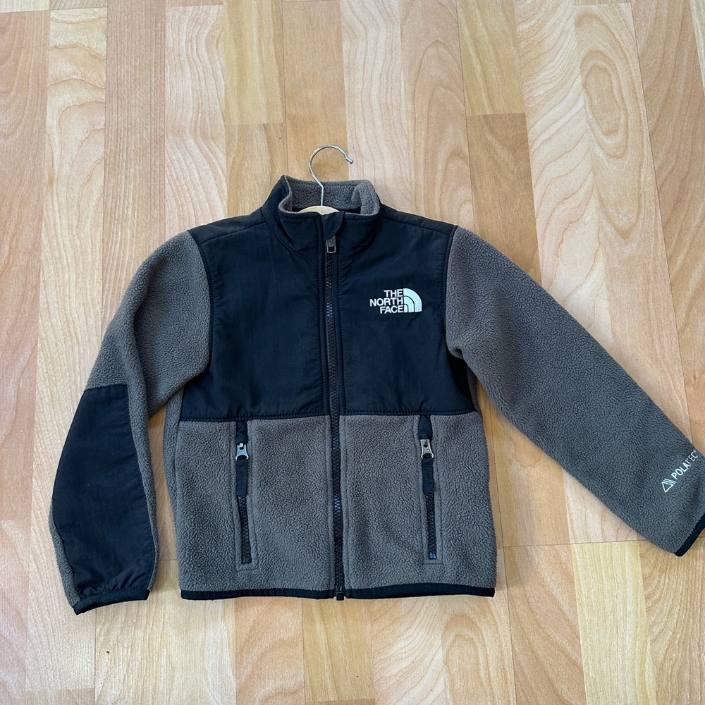 The North Face Black and Green Denali Jacket